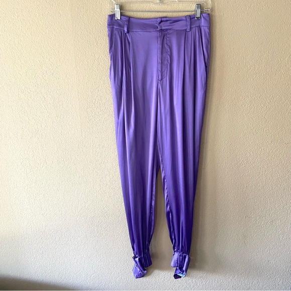 Retrofete Rocky Silk Pants in Violet - Picture 2 of 12